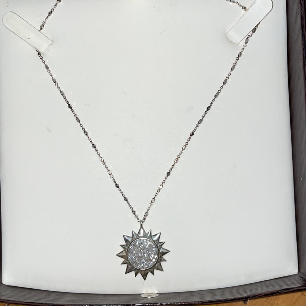 Ron Rizzo Silver Diamond Pleve Necklace